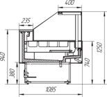 Витрины "Айс Куб-Т" тепловые