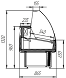Витрины "Оптима ЛЮКС-СП" +1+6 с подтоварником