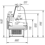 Витрины "Оптима-К" +1+6 кондитерская