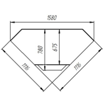 Столы кассовые  "Оптима ЛЮКС-П"